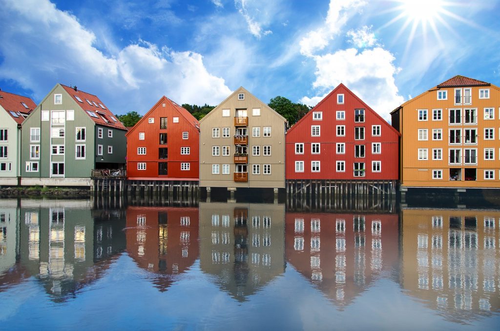 Trondheim in the summertime.