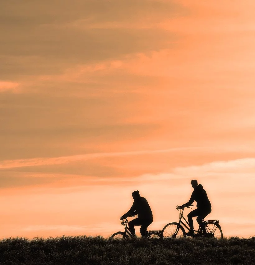 Cycling at midnight