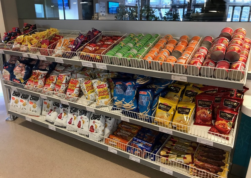 Snacks for sale in the kiosk