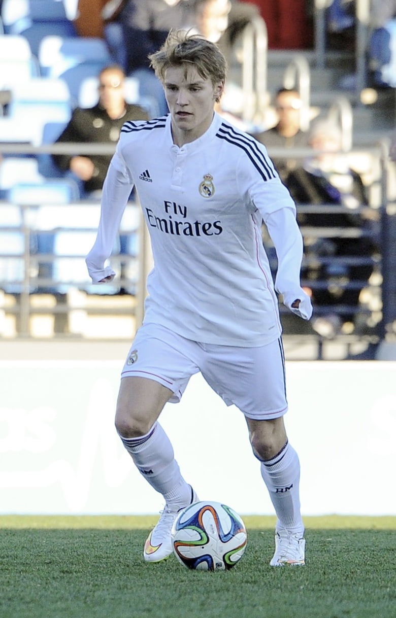 Martin Ødegaard playing for Real Madrid Castilla