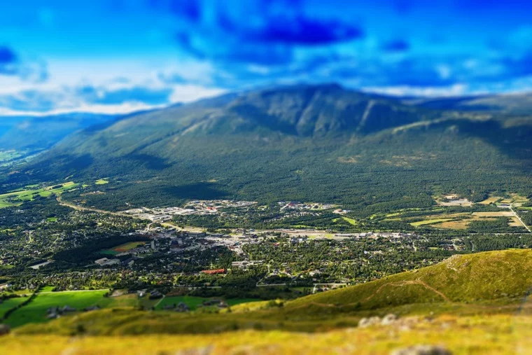 Oppdal mountain valley in the summer