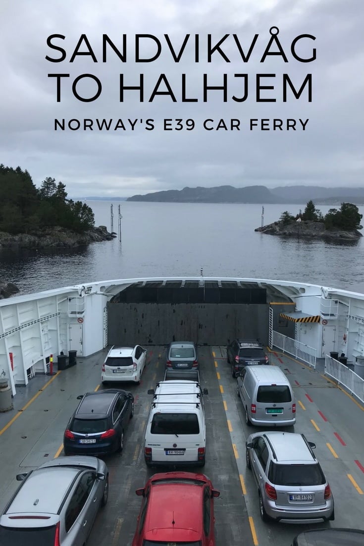 Norway's E39 car ferry from Sandvikvåg to Halhjem is a vital transport link through the Norwegian fjords between Bergen and Stavanger.