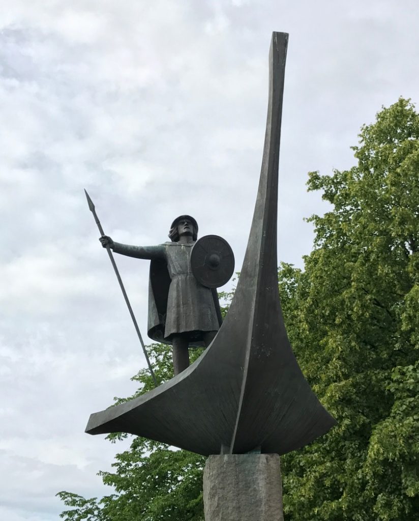 Viking ship sculpture in Ila