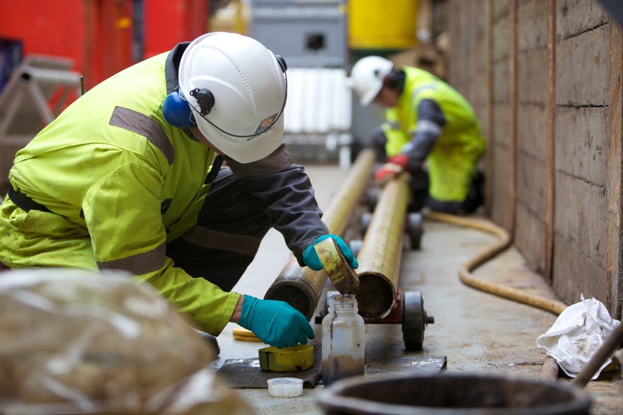 Transocean Leader at the Aldous field - core sample