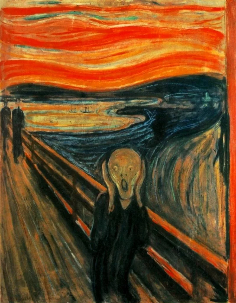 The famous painting The Scream by Norwegian artist Edvard Munch