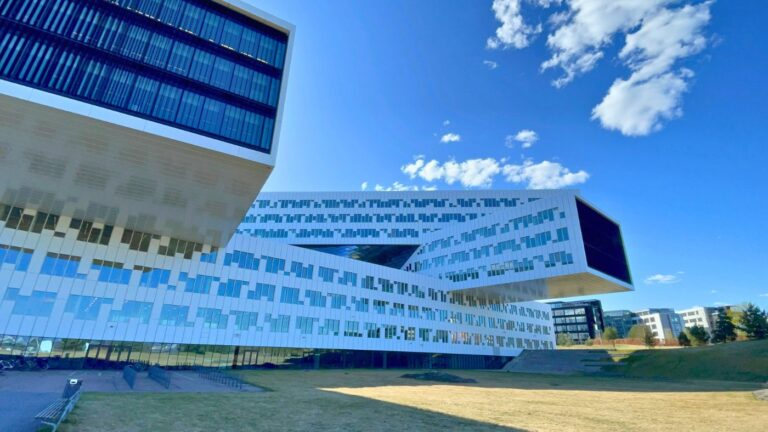 Modern architecture of Equinor HQ at Fornebu near Oslo, Norway. Photo: David Nikel.