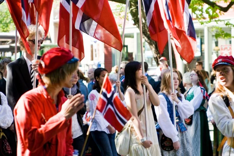Norway folketoget on 17th May
