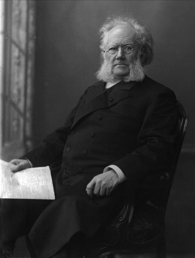 A portrait of the famous Norwegian playwright and poet Henrik Ibsen