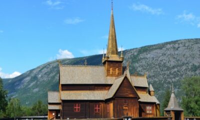 A stunning stave church in Lom, Norway