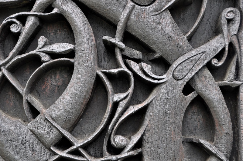 Detail on Urnes Stave Church in Sogn og Fjordane