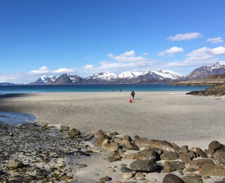 A beautiful beach in Lofoten, Norway