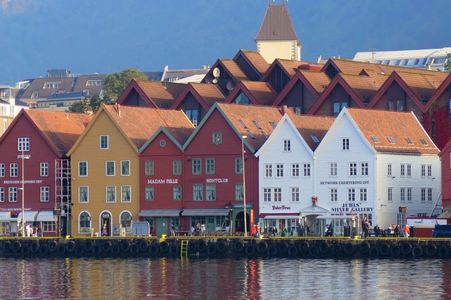 The colourful Bryggen wharf in Bergen, Norway