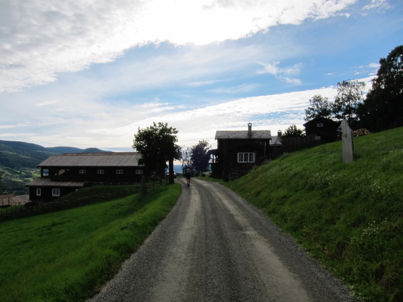 Hiking Olav's Way at dusk in Norway