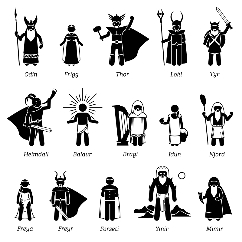 Norse God graphic icons