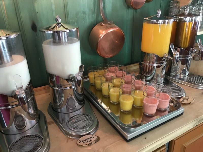 Smoothies at breakfast