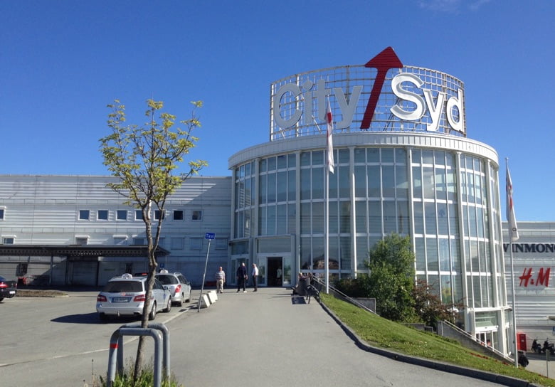 Entrance to City Syd mall in Tiller, Trondheim.