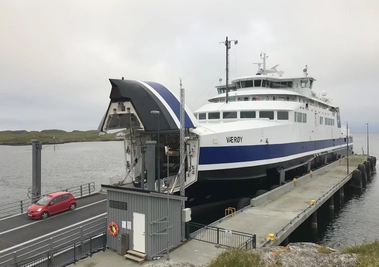 Car ferry arriving from Bodø