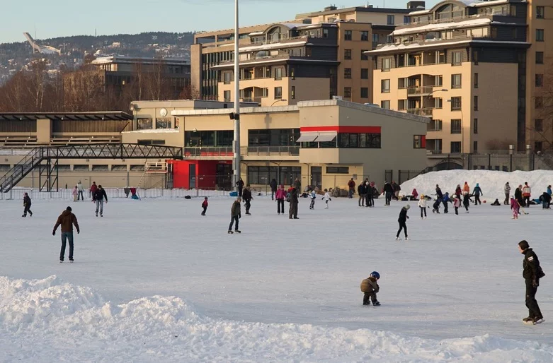 Frogner Stadion in the winter