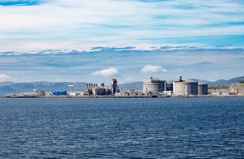 The gas processing plant near Hammerfest