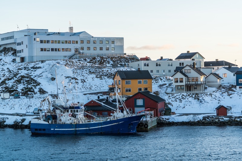 The harbour at Honningsvåg in northern Norway