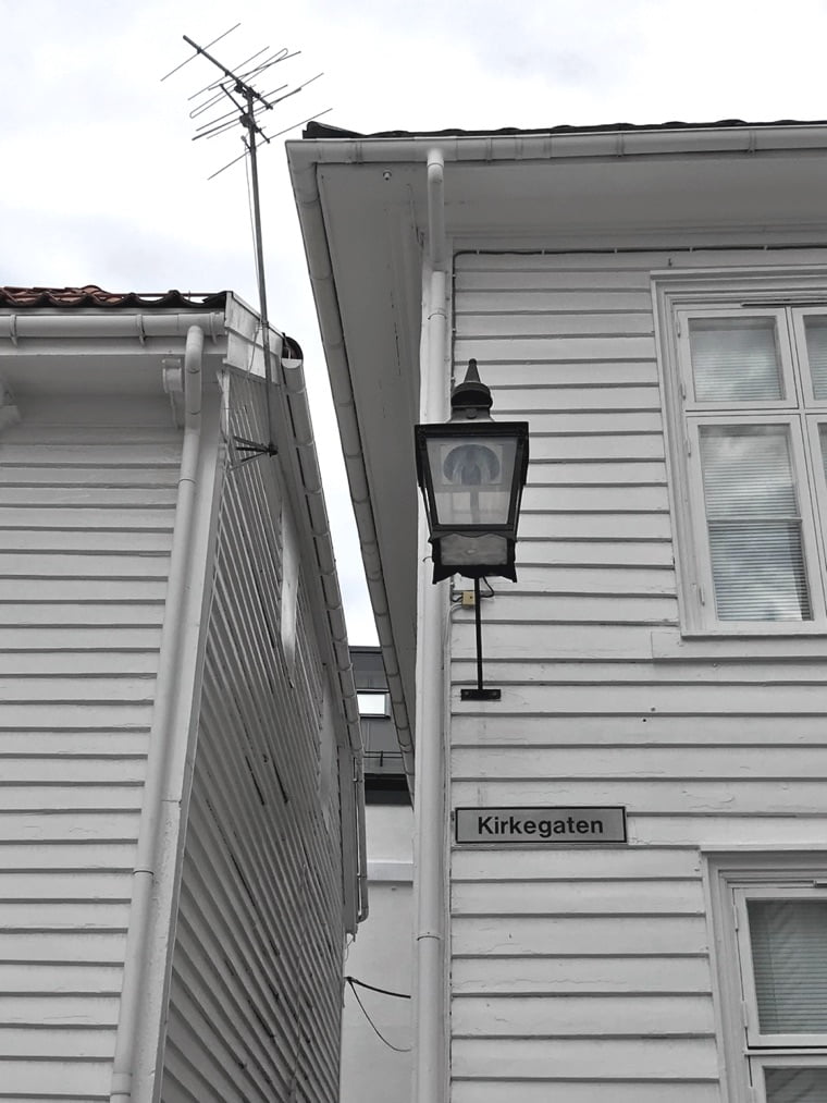 Kirkegaten, a street in the Dutch Quarter of Flekkefjord, Norway