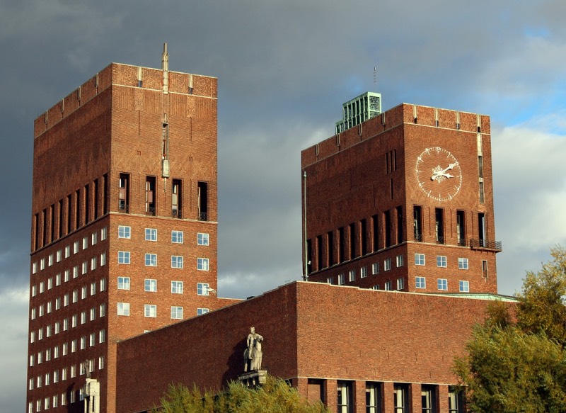 The unique architecture of Oslo City Hall