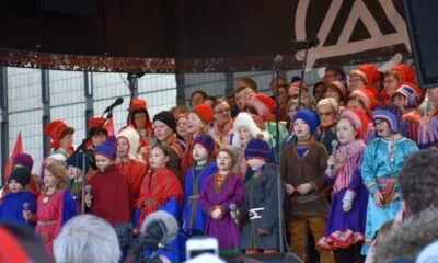 Sami children singing at the National Day celebrations