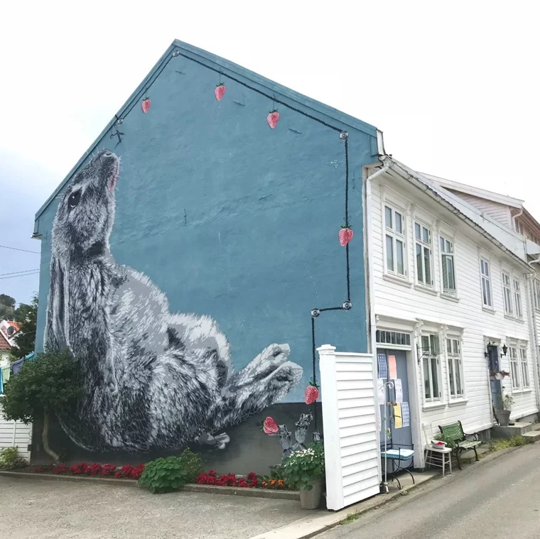 Street art in Flekkefjord, Norway