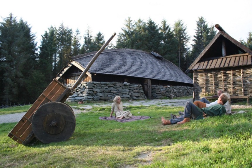 Viking longhouse at Avaldsnes in Norway