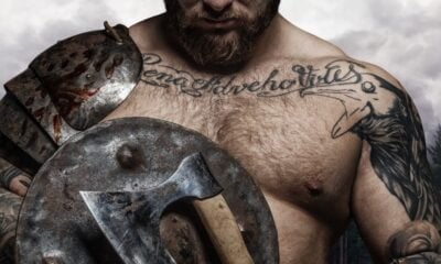 A tattooed Viking man