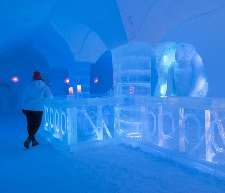 The ice bar at Alta's Sorrisniva Igloo Hotel