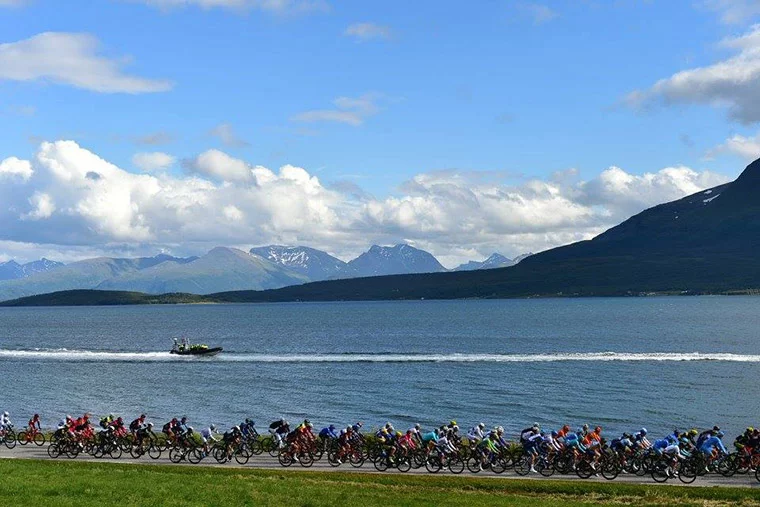 A cycle race in Northern Norway