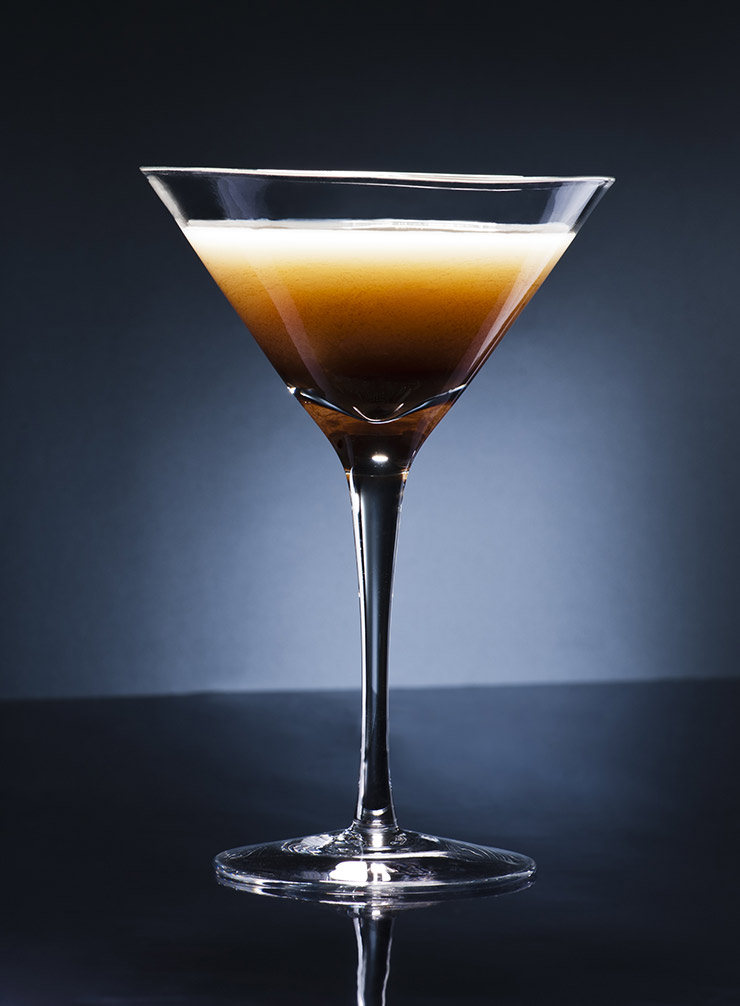 An espresso martini can be given an interesting spicy twist by replacing some of the vodka with aquavit, the Scandinavian spirit.