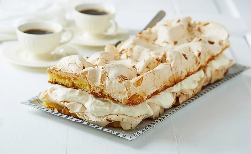 The meringue, vanilla cream and almond-packed sponge cake known as Kvæfjordkake is known in Norway as the world's best cake!