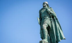 A statue of Leif Erikson the Norse explorer