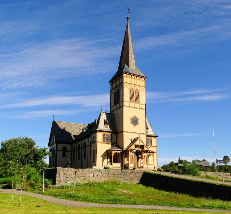 Vågån Church is known locally as Lofoten Cathedral and is the largest wooden church in northern Norway