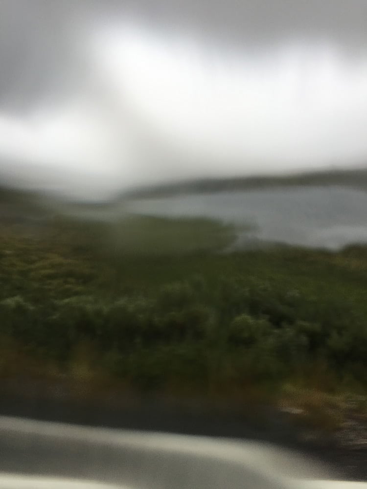 Norway through a rain-spattered window