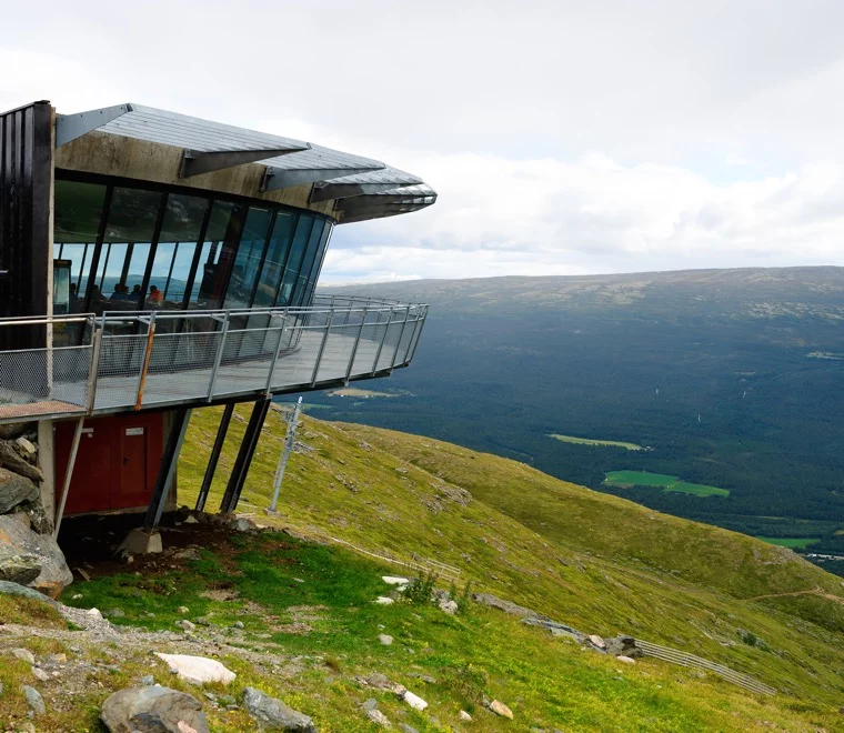 Oppdal mountain cafe view