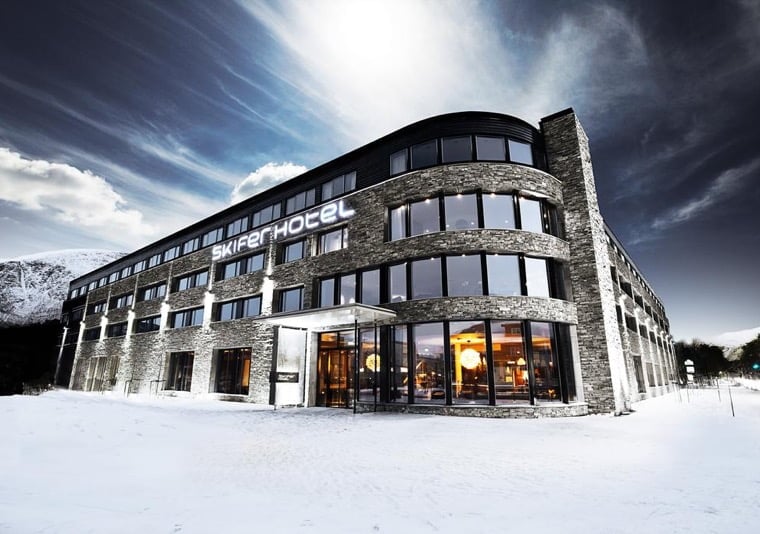 Skifer Hotel in downtown Oppdal, Norway