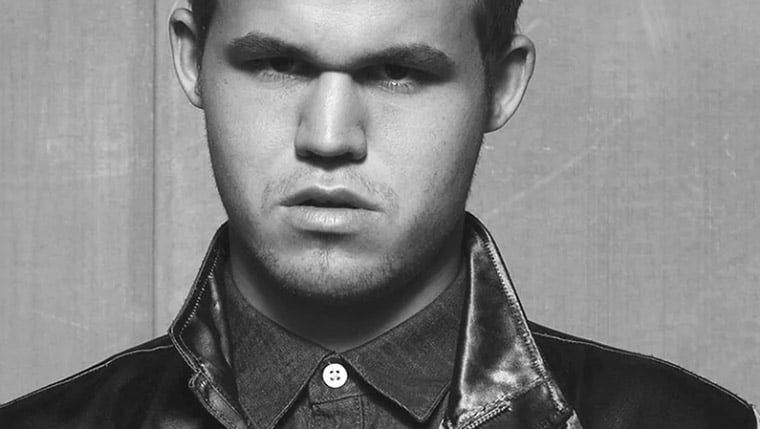 Norwegian chess player Magnus Carlsen also turns his hand to modelling.