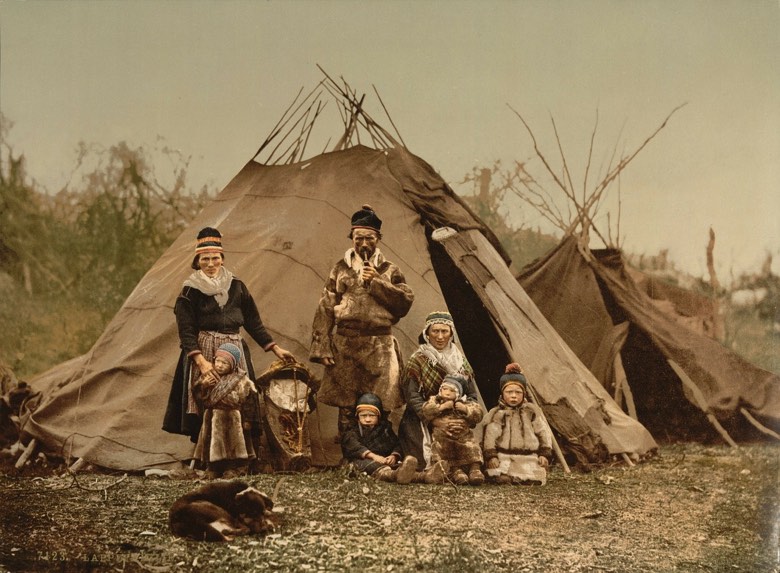 A nomadic Sami family portrait