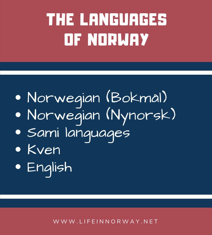 Many languages are used in Norway, and there is more than one flavour of Norwegian