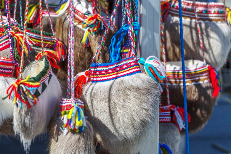 Traditional Sami bag made of fur