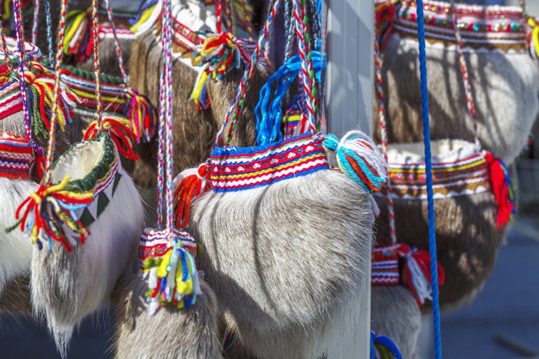 Traditional Sami bag made of fur