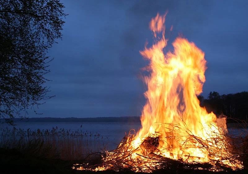Bonfire in Sweden.