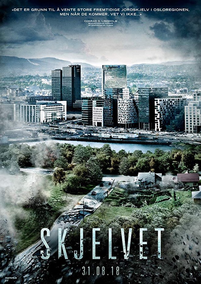 Norwegian movie poster for Skjelvet