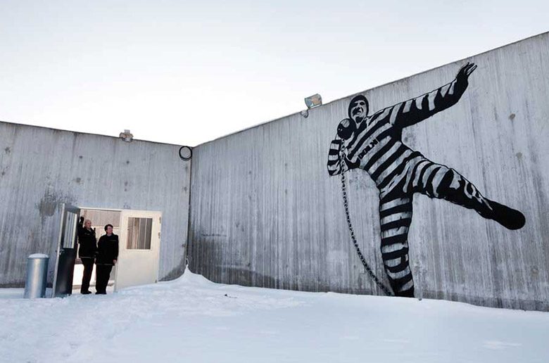 Artwork inside Halden prison, Norway