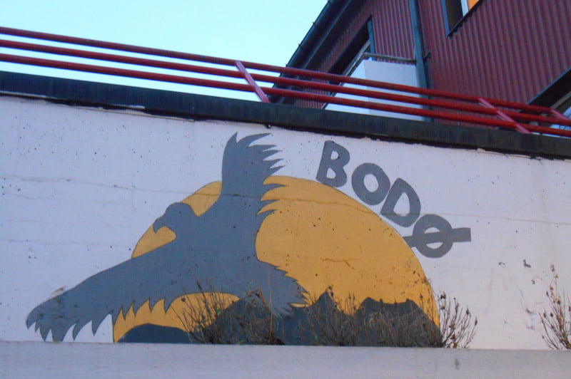 Eagle street art in Bodø, Norway