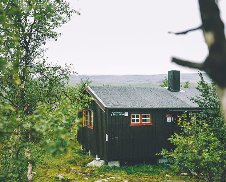 A typical DNT cabin in northern Norway