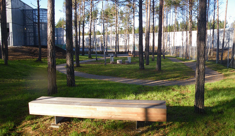 The yard at Halden prison in Norway